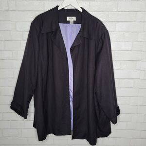 Bob Mackie Studio Vintage Black Open Front Blazer